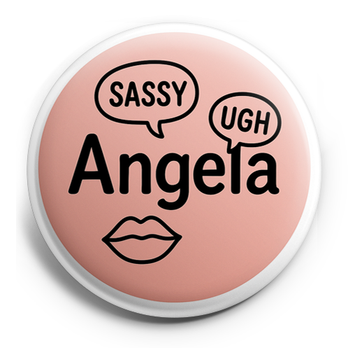 Custom Design – A personalized design prominently featuring the name "Angela… - Topper