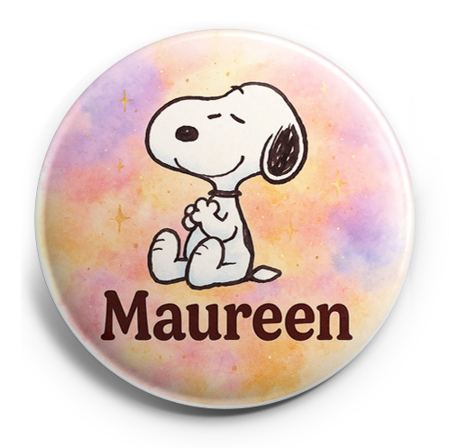 Custom Design – Snoopy
 Include the exact name "Maureen" prominently in the… - Topper