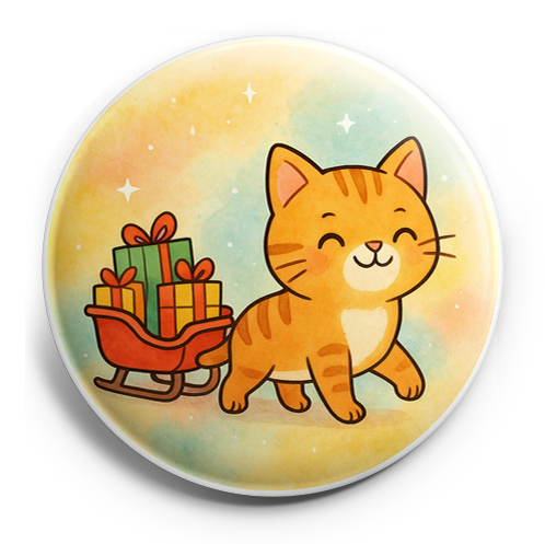 Custom Design – my pet pulling a mini sleigh filled with wrapped presents - Topper