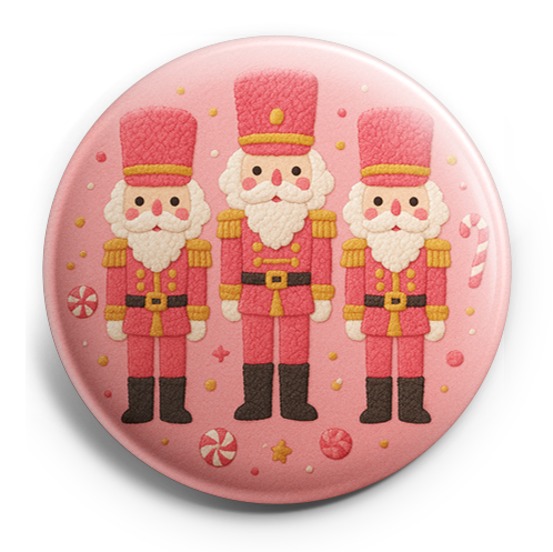 Custom Design – Three cute embroidered nutcracker soldiers standing in a row… - - Topperswap
