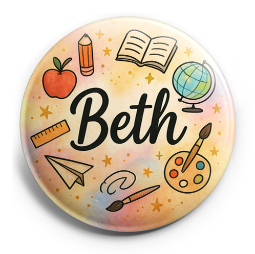 Custom Design – A personalized design prominently featuring the name "Beth"… - Topper
