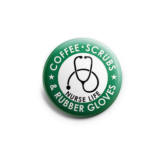 Coffee, Scrubs, Rubber Gloves Nurse Life Topper