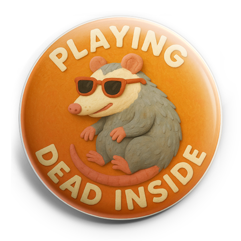 Custom Design – Opossum with sunglasses saying 'Playing Dead Inside' - - Topperswap