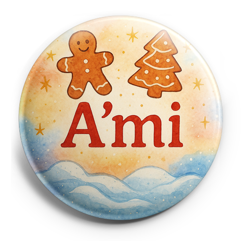 Custom Design – A personalized design prominently featuring the name "A’mi"… - Topper