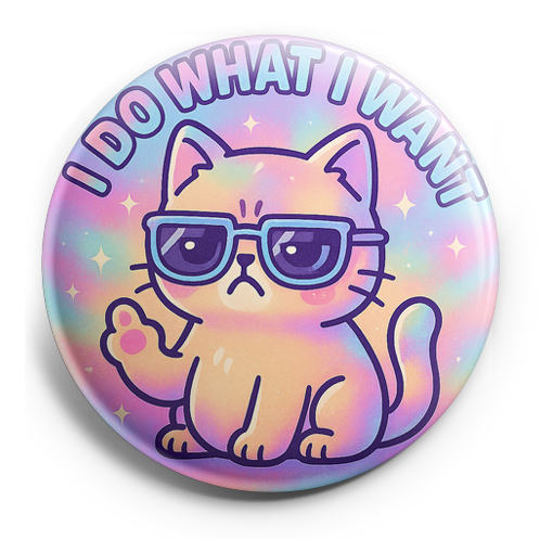 Custom Design – A grumpy cat wearing sunglasses with 'I do what I want' abov… - - Topperswap