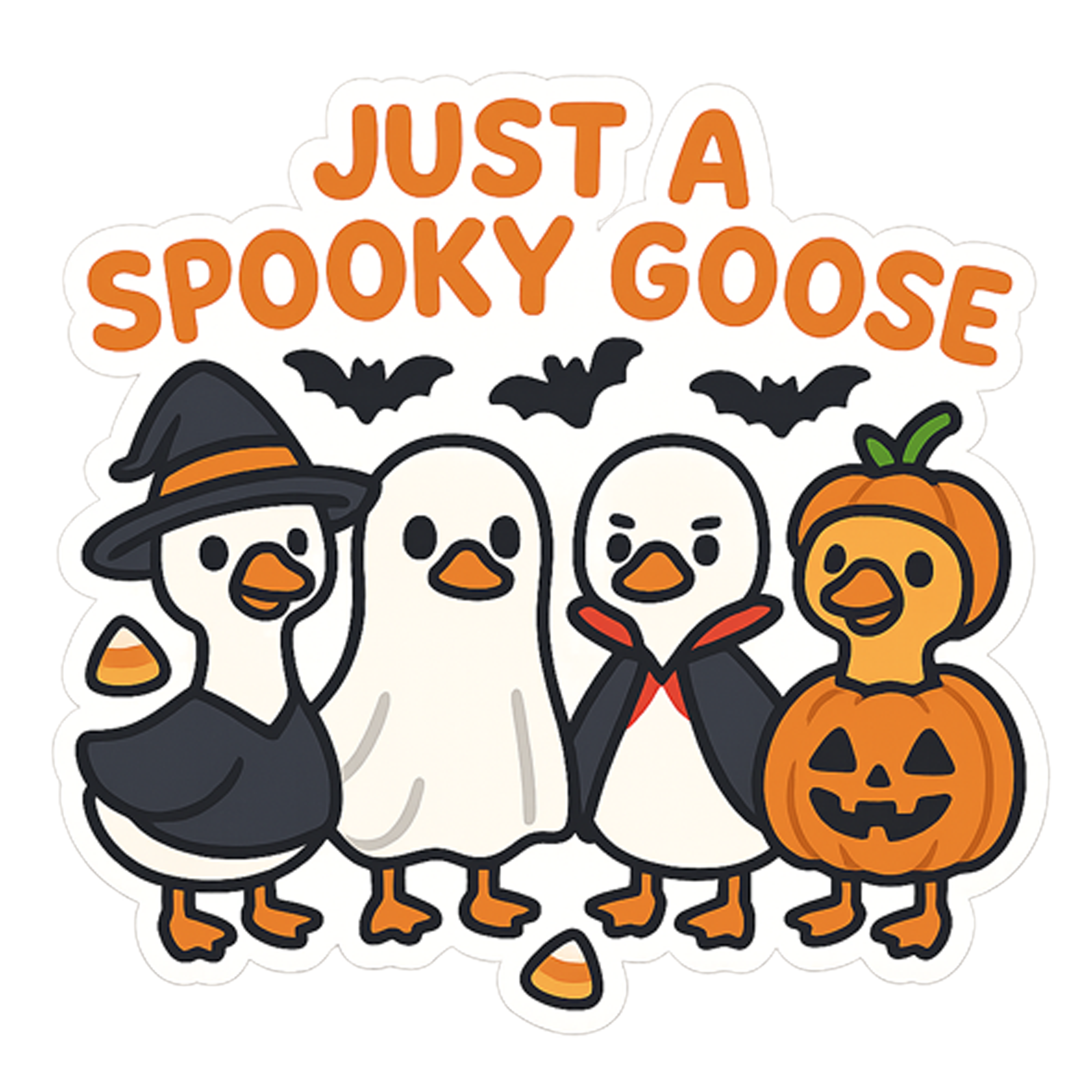 Custom Design – 4 cute Geese standing next to each other dressed in classic… - - Topperswap