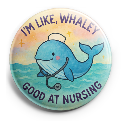 Custom Design – A whale wearing a stethoscope in front of an ocean backgroun… - Topper