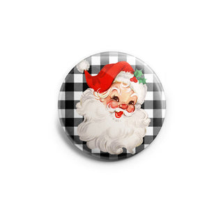 Classic Santa on Buffalo Plaid Topper