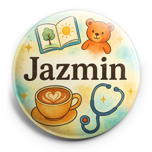 Custom Design – A personalized design prominently featuring the name "Jazmin… - Topper