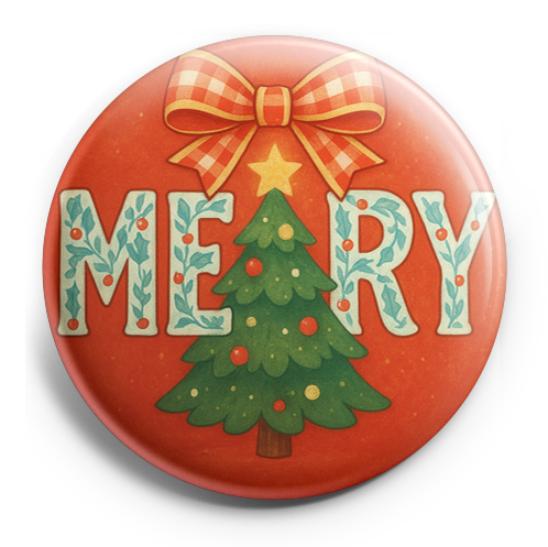 Merry Written Custom Design – The word “MERRY” written in large, hand-painted letter