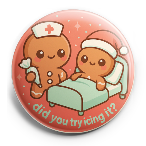 Custom Design – Gingerbread with nurse hat and cake icing bag with gingerbre… - - Topperswap