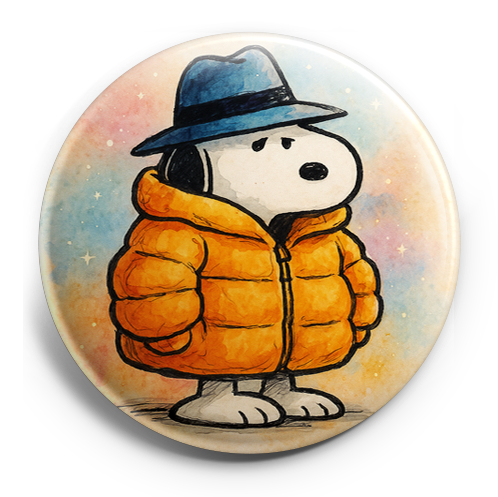 Custom Design – gangster snoopy with puffy oversized winter jacket. - Topper