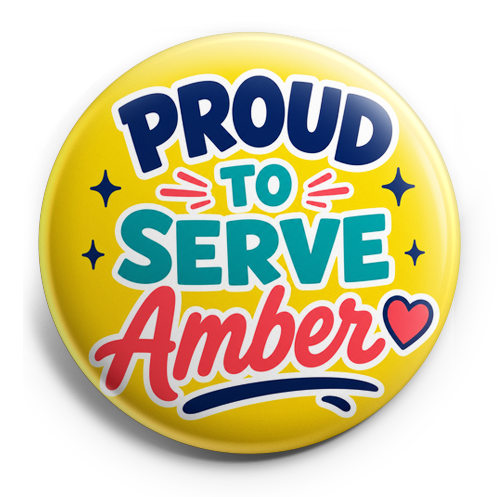 Proud to serve Amber – Topper