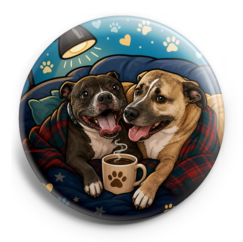 My pet with a coffee cup looking exhausted - night shift moo… – Topper