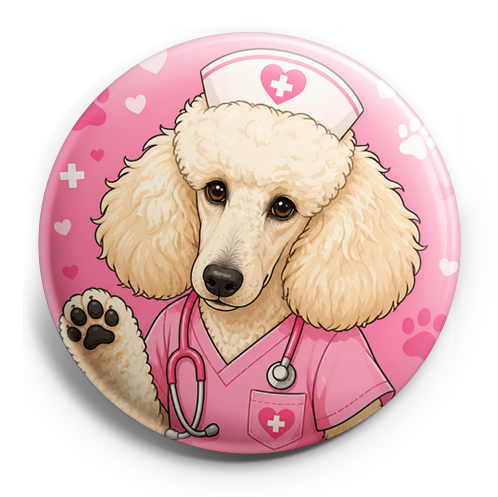 My pet wearing nurse scrubs and a tiny stethoscope - the cut… – Topper
