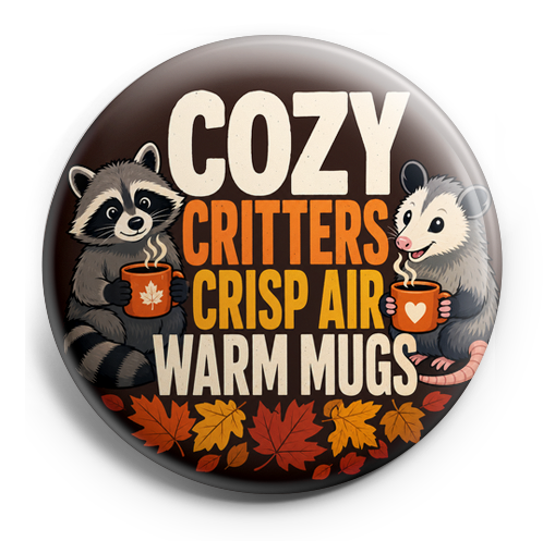 Custom Design – Raccoon and possum fall colors with mugs - Topper (Regular) - Topperswap