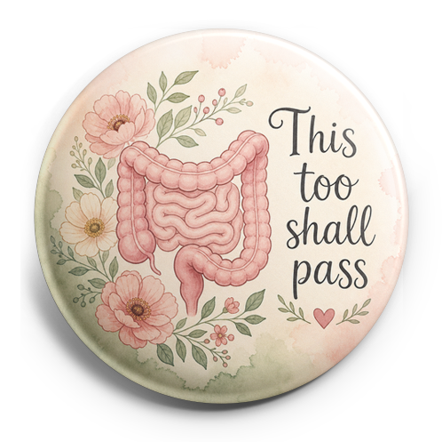 Custom Design – Colon/small intestine with floral accents with the quote "Th… - Topper (Regular) - Topperswap