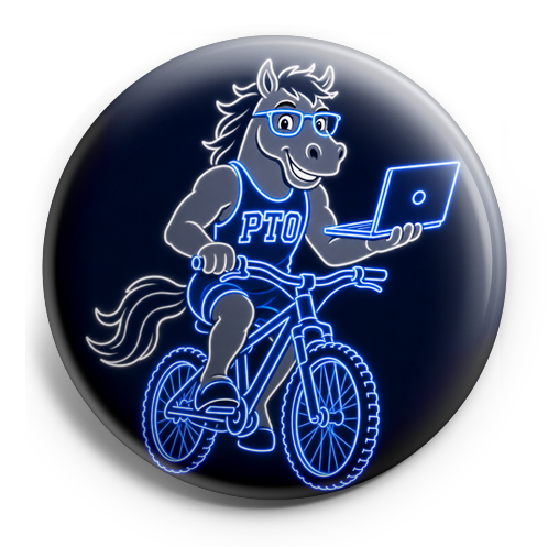 Sonny the Stallion our school mascot. Gray horse, riding a m… – Topper