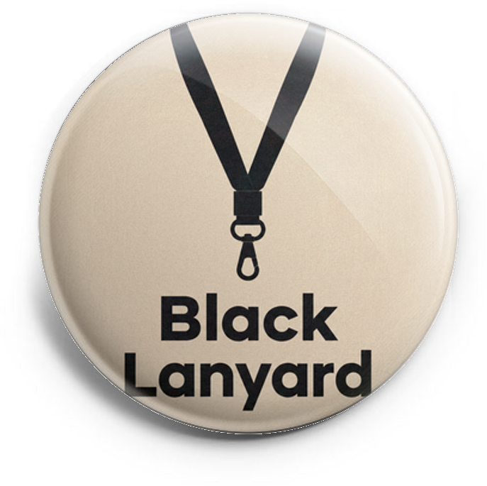 Black lanyard
 – Topper