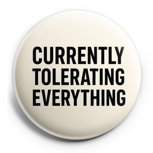 A minimalist text-only badge design. Bold sans-serif typogra… – Topper