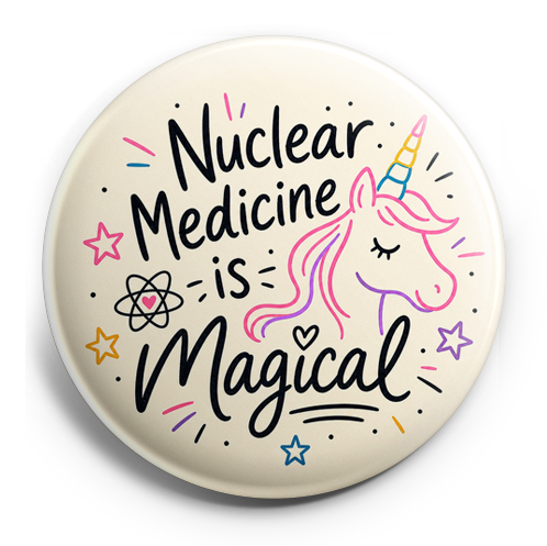 Custom Design – Nuclear Medicine is Magical with neon outline of unicorn hea… - Topper (Regular) - Topperswap