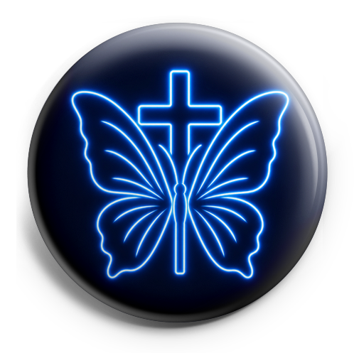 Custom Design – butterfly with cross - Topper (Regular) - Topperswap