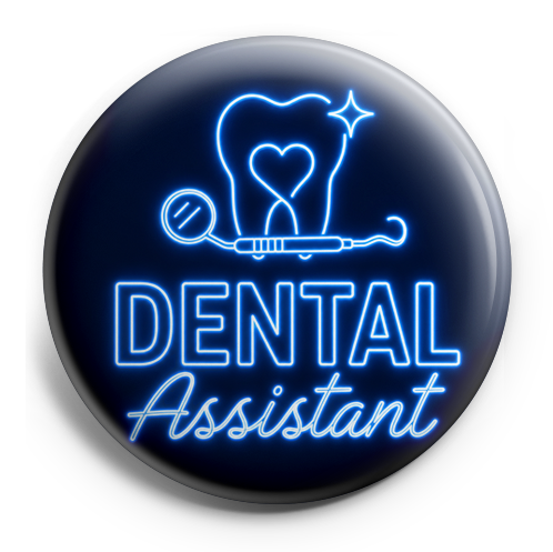 Dental assistant with curly dark brown bun Carmel skin – Topper