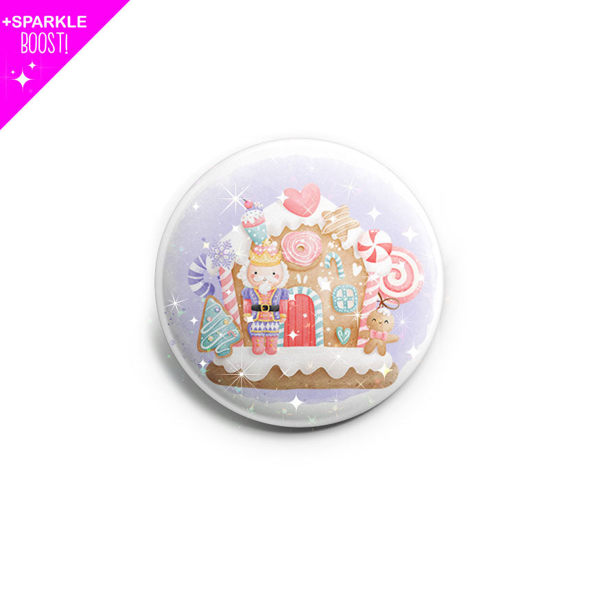 Gingerbread Guard Nutcracker with Brilliant Sparkle Boost Topper