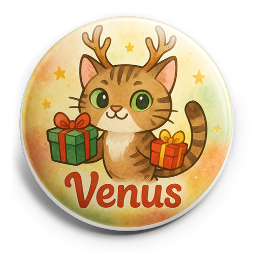Custom Design – Venus wearing antler horns and delivering presents - Topper