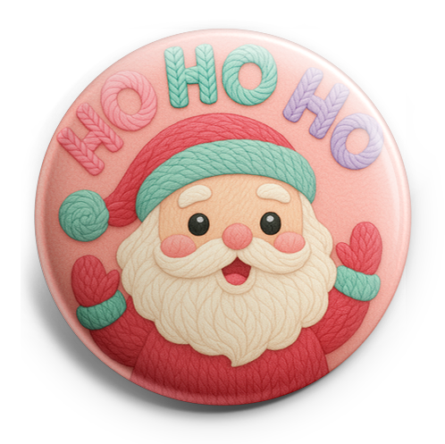 Custom Design – A jolly Santa face with the text, "Ho Ho Ho" - - Topperswap