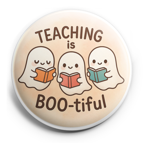 Custom Design – Cute ghosts holding books saying Teaching is BOO-tiful - - Topperswap