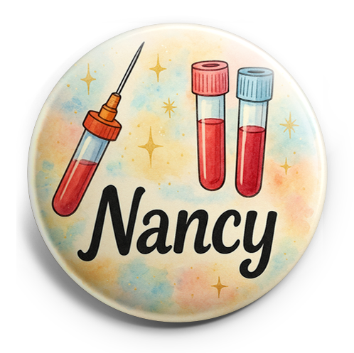 Custom Design – Phlebotomy and blood tubes with themes: lab Include the exac… - Topper