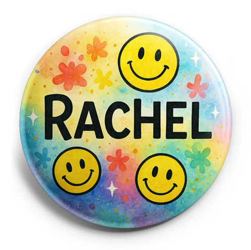 Custom Design – A personalized design prominently featuring the name "Rachel… - Topper
