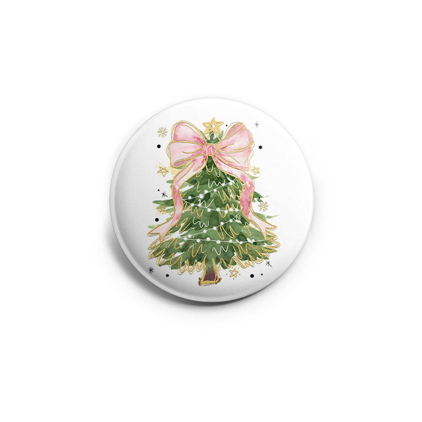 Elegant Pink Bow Tree Topper - Classic Shine - Topperswap