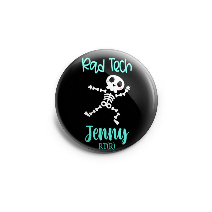 Boogie Bones -Personalized Rad Tech Name Topper -  - Topperswap