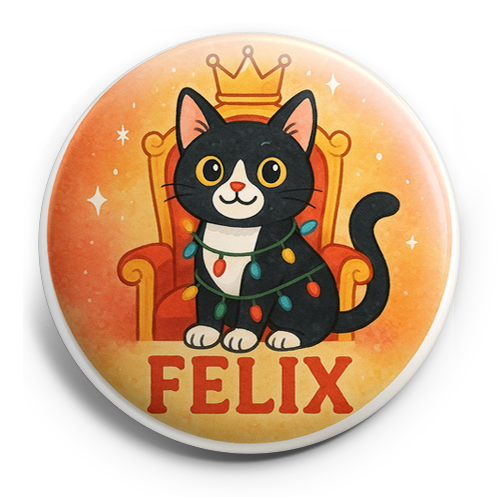 Custom Design – Felix wrapped in Christmas Lights on a Royal Throne with a C… - Topper