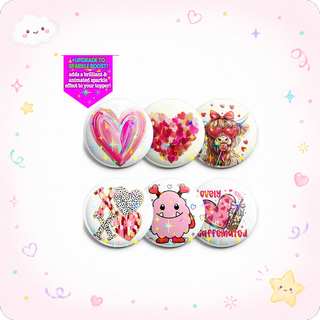 Sweet & Sassy Valentine Topper 6-Pack (Save 15%)