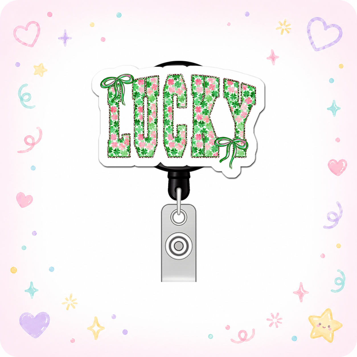 Lucky Charms Legend Pop Topper Swapfinity Retractable ID Badge Reel - - Topperswap