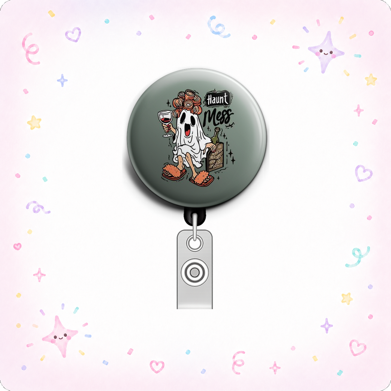 Haunt Mess Swapfinity Retractable ID Badge Reel - - Topperswap