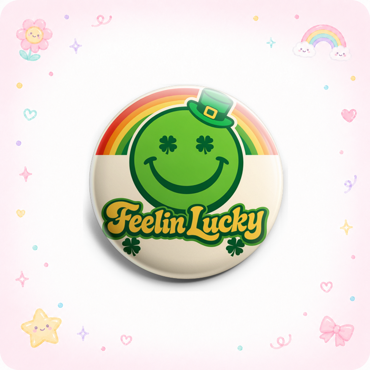 Groovy Feelin Lucky Smiley 🍀🌈 Topper - - Topperswap