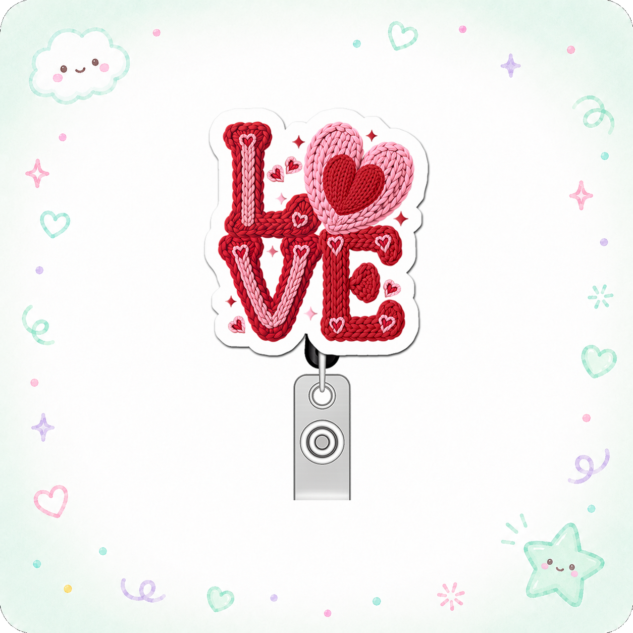 Love Vibes Champion Pop Topper Swapfinity Retractable ID Badge Reel - - Topperswap