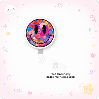 Flower Power Smile Pop Topper