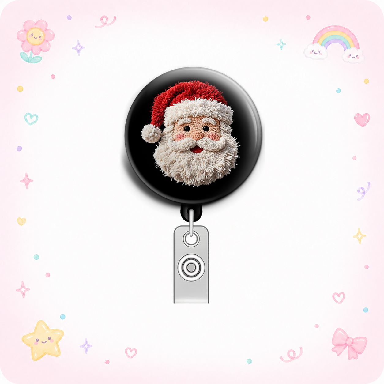 Jolly Holiday Swapfinity Retractable ID Badge Reel - - Topperswap