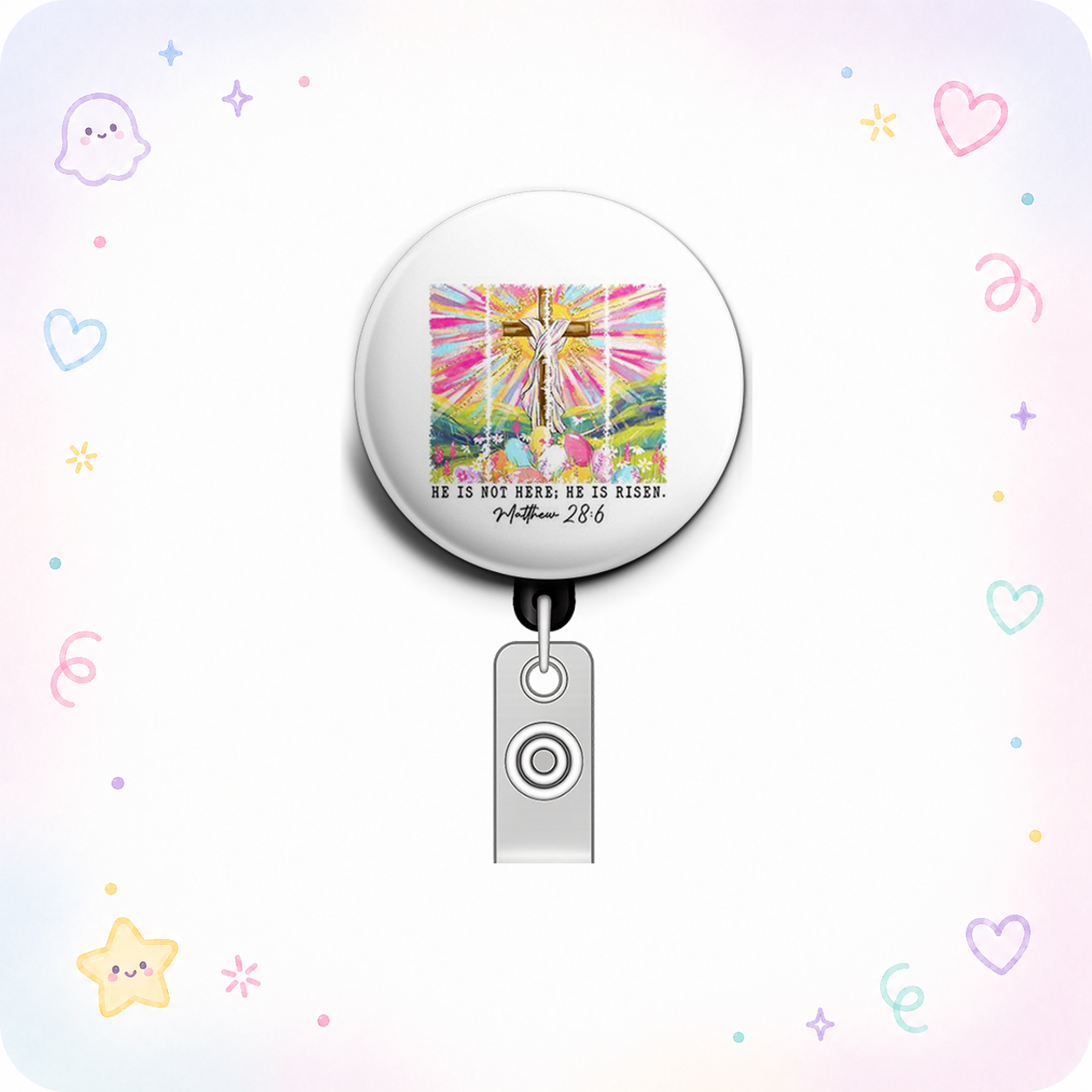 Risen Revelation Swapfinity Retractable ID Badge Reel - - Topperswap