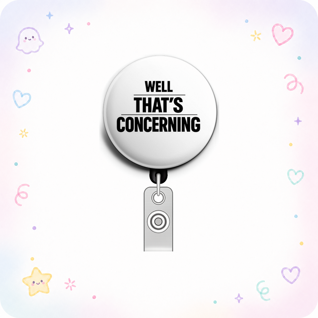 Concerned Chaos Swapfinity Retractable ID Badge Reel - - Topperswap