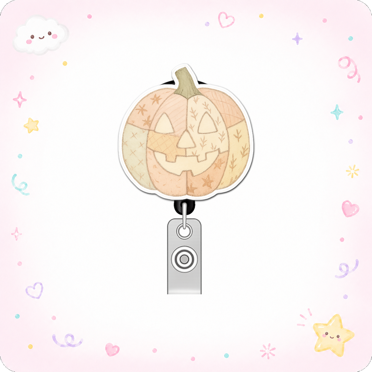 Pumpkin Spice Legend Pop Topper Swapfinity Retractable ID Badge Reel - - Topperswap