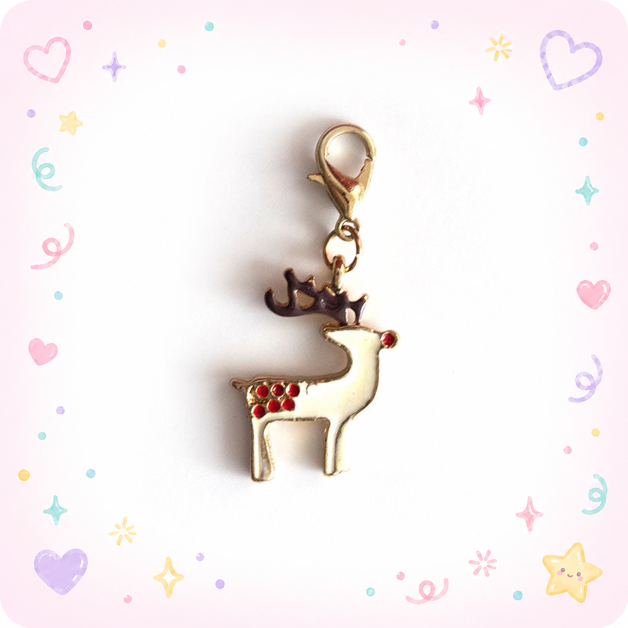 Reindeer Charm Badge Reel Add-on - - Topperswap
