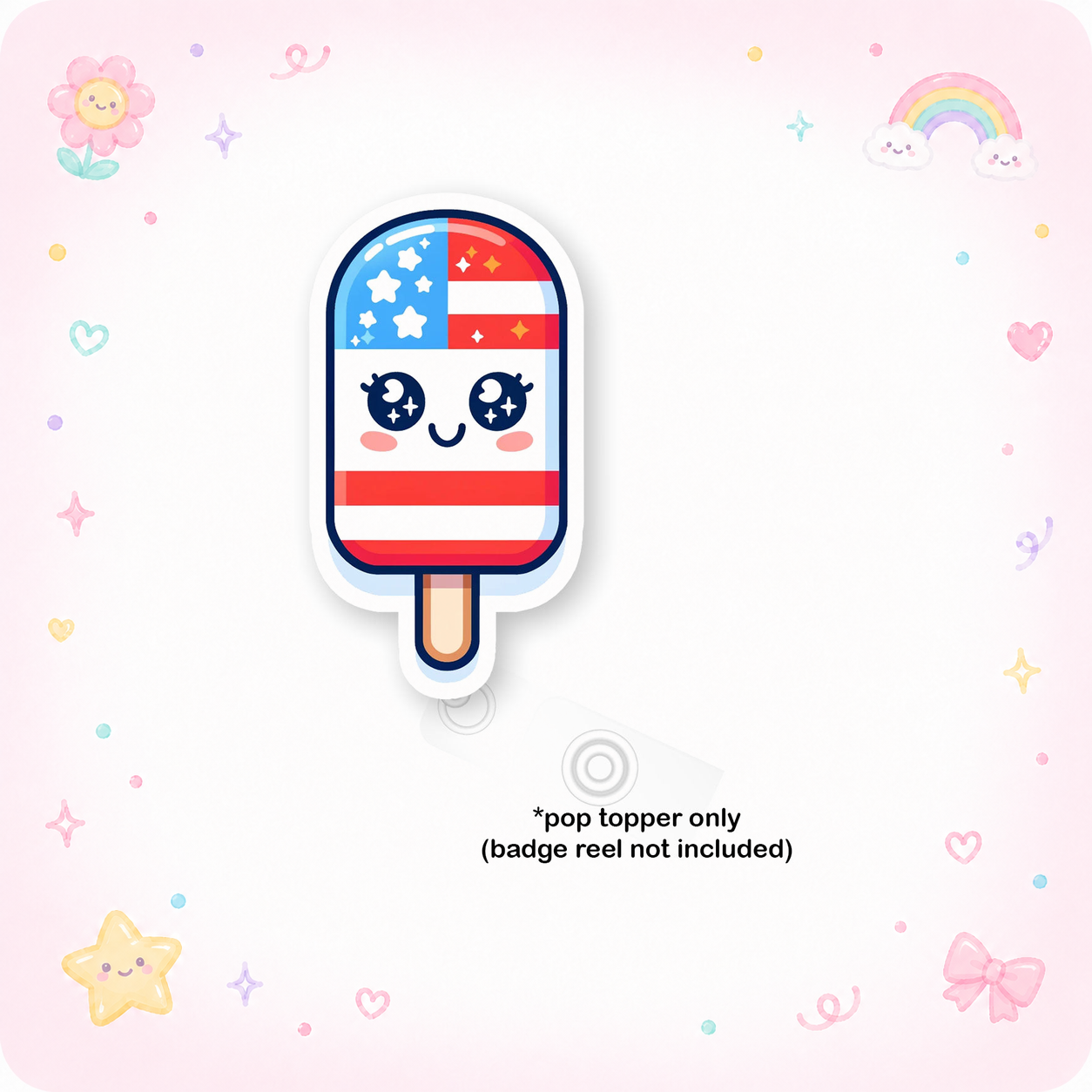 Patriotic Ice Pop Pop Topper - - Topperswap