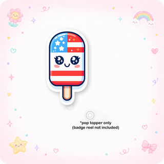 Patriotic Ice Pop Pop Topper