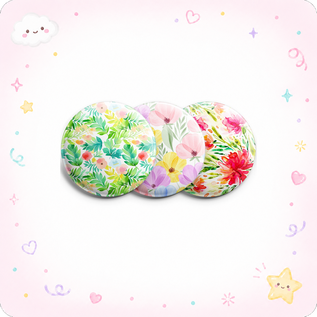 Pastel Petals Topper Topper 3-Pack (Save 5%) - - Topperswap